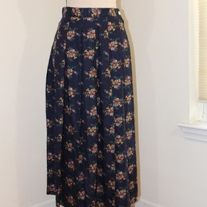 Brooks Brothers, Vintage pleated floral and French horn skirt